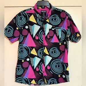 Men's Geometric Black Shirt by Super Massive